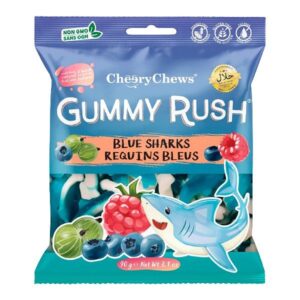 Gummy Rush Blue Sharks Gummy Candy 3.1oz 12ct